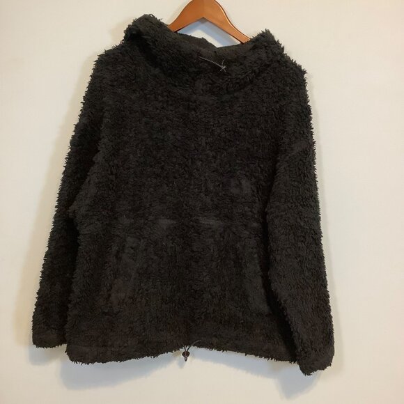 Bodega x 18 East Good Anywhere Sherpa Fleece Black Hoodie Pullover Unisex XL GUC - Picture 1 of 9